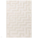 Washable Freja Cove Modern Abstract Soft-Touch Hi-Low Textured Flatweave Ivory Rug