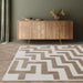 Washable Freja Cove Modern Abstract Soft-Touch Hi-Low Textured Flatweave Sand/Natural Rug