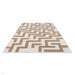 Washable Freja Cove Modern Abstract Soft-Touch Hi-Low Textured Flatweave Sand/Natural Rug