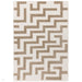 Washable Freja Cove Modern Abstract Soft-Touch Hi-Low Textured Flatweave Sand/Natural Rug