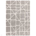 Washable Freja Method Modern Abstract Soft-Touch Hi-Low Textured Flatweave Grey Rug