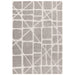 Washable Freja Method Modern Abstract Soft-Touch Hi-Low Textured Flatweave Grey Rug