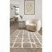 Washable Freja Method Modern Abstract Soft-Touch Hi-Low Textured Flatweave Sand/Natural Rug