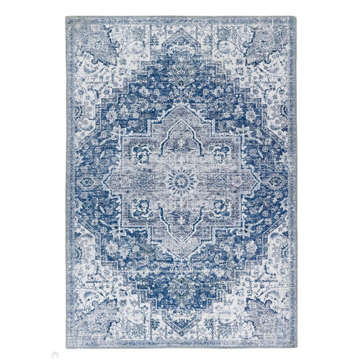 Washable Garda Flatweave Blue Rug