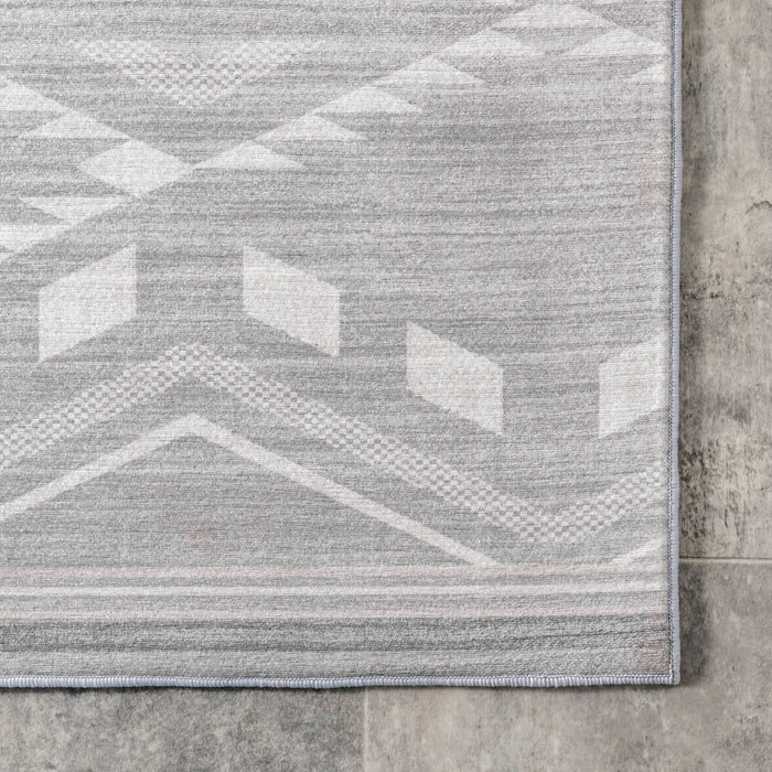 Washable Grey Indoor Outdoor Rug For Homes And Patios