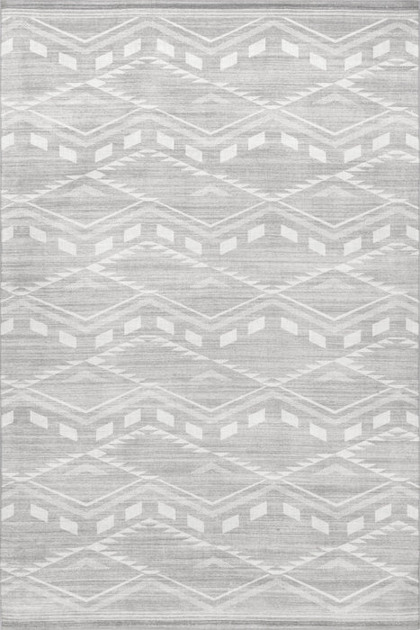 Washable Grey Indoor Outdoor Rug For Homes And Patios