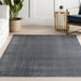 Washable Grey Solid Nori Rug for Living Room