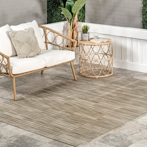 Washable Indoor Outdoor Area Rug 150x240 cm Beige