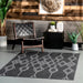 Washable Indoor Outdoor Dark Grey Rug 160x230 cm