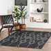 Washable Indoor Outdoor Dark Grey Rug 160x230 cm