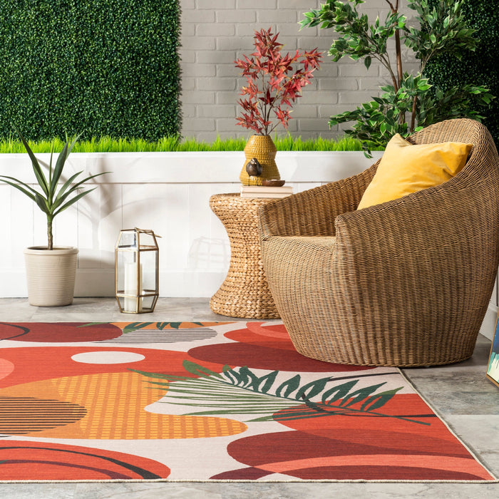 Washable Indoor Outdoor Rug 120x180 cm Red