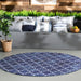 Washable Indoor Outdoor Rug 160 cm Dark Blue