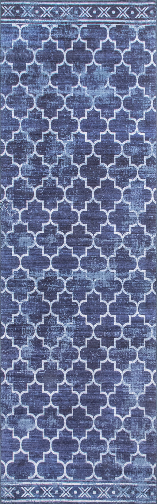 Washable Indoor Outdoor Rug 90x150 cm Dark Blue