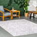 Washable Indoor Outdoor Rug in Grey for Home and Patio