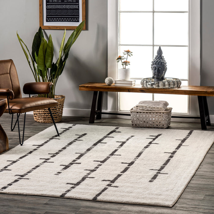 Washable Ivory Area Rug 120x180 cm