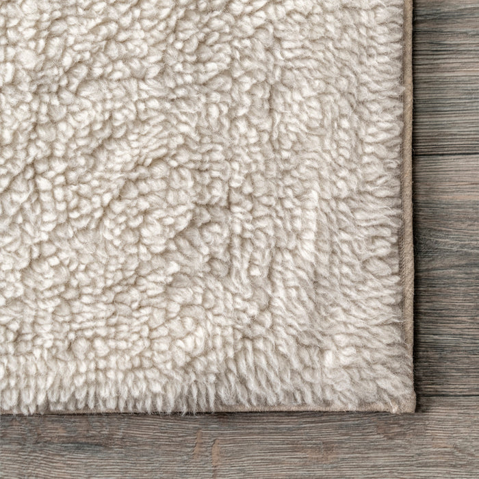 Washable Ivory Area Rug 120x180 cm