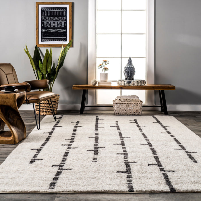 Washable Ivory Area Rug 120x180 cm