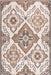 Washable Ivory Medallion Rug for High-Traffic Areas