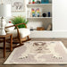 Washable Ivory Tiger Area Rug for Kids Playroom