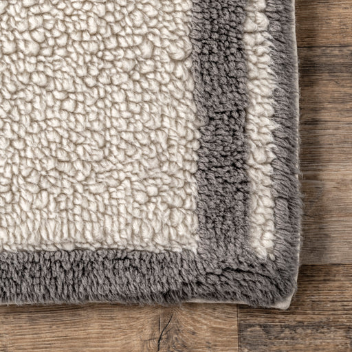 Washable Ivory Wool Diamond Area Rug 160 x 230 cm