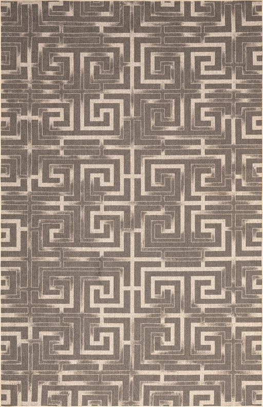 Washable Jute-Inspired Maze Rug 170x240 cm