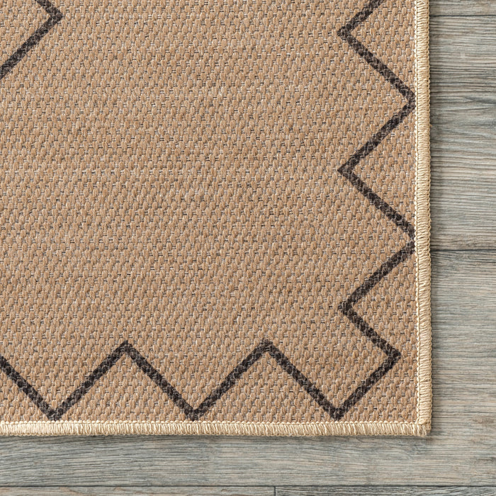 Washable Jute-Look Crosshatch Rug for Home Decor