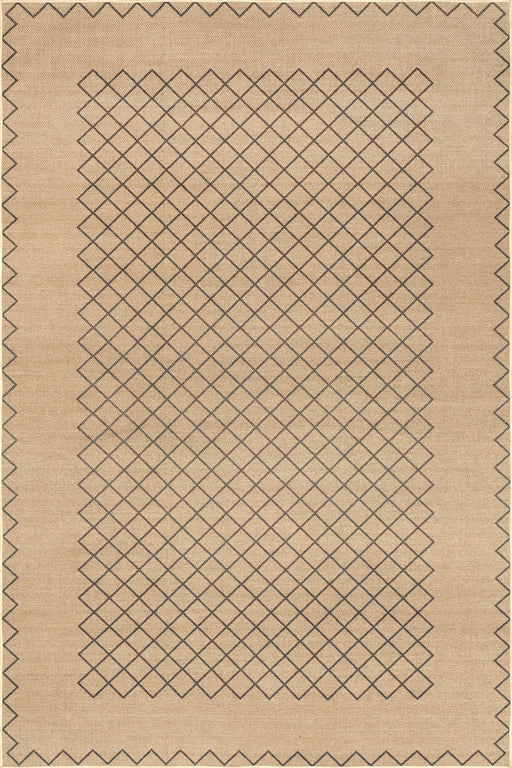 Washable Jute-Look Crosshatch Rug for Home Decor