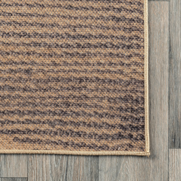 Washable Jute Look Pyramids Rug for Home Decor 90x150 cm