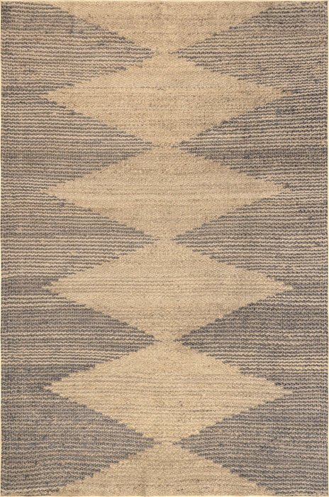 Washable Jute Look Pyramids Rug for Home Decor 90x150 cm