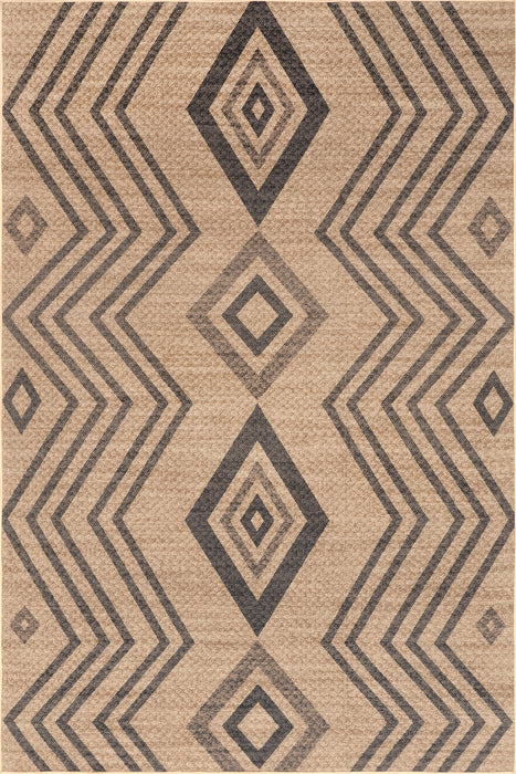 Washable Jute Look Rug 170x240 cm Natural Design