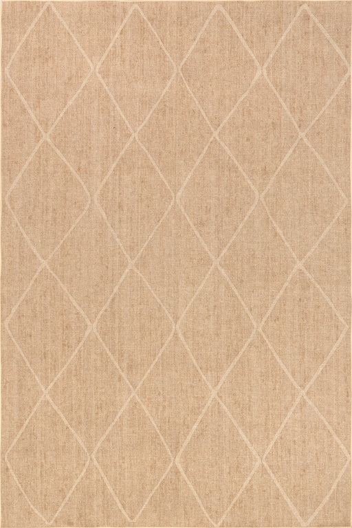 Washable Jute Look Trellis Rug 160x230 cm Ivory