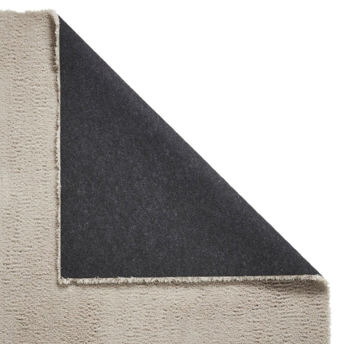 Washable Kara Plush Soft Plain Eco-Friendly Recycled Polyester Shaggy Silver Rug