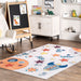 Washable Kids Star Area Rug for Nursery and Playroom