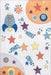 Washable Kids Star Area Rug for Nursery and Playroom