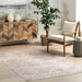 Washable Light Beige Medallion Area Rug 150x240 cm