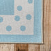 Washable Light Blue Polka Dot Rug for Kids Room