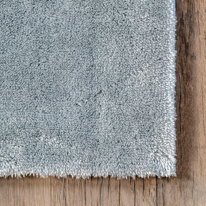 Washable Light Blue Shag Area Rug 120x180 cm