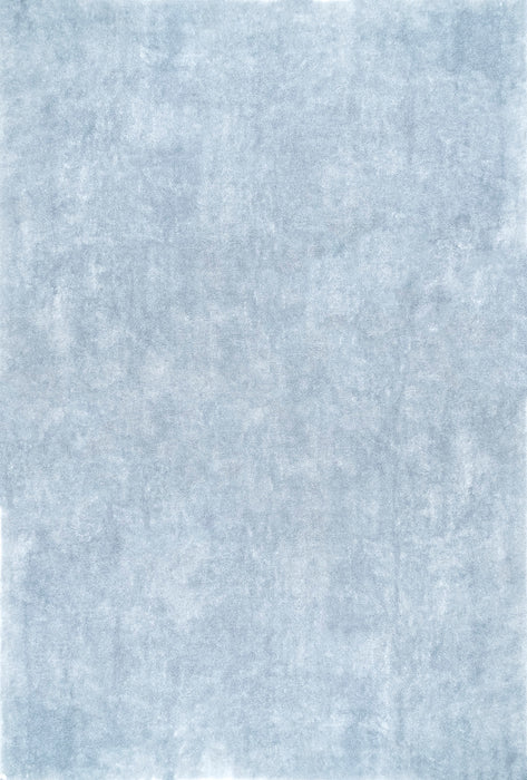 Washable Light Blue Shag Area Rug 120x180 cm