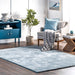 Washable Light Blue Shag Rug 120x180 cm