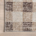 Washable Light Brown Gingham Plaid Area Rug 120x180 cm