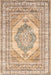 Washable Light Brown Medallion Area Rug 160x230 cm