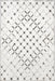 Washable Light Grey Crosshatch Area Rug 150x240 cm