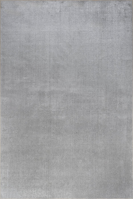 Washable Light Grey Solid Rug for Home Décor