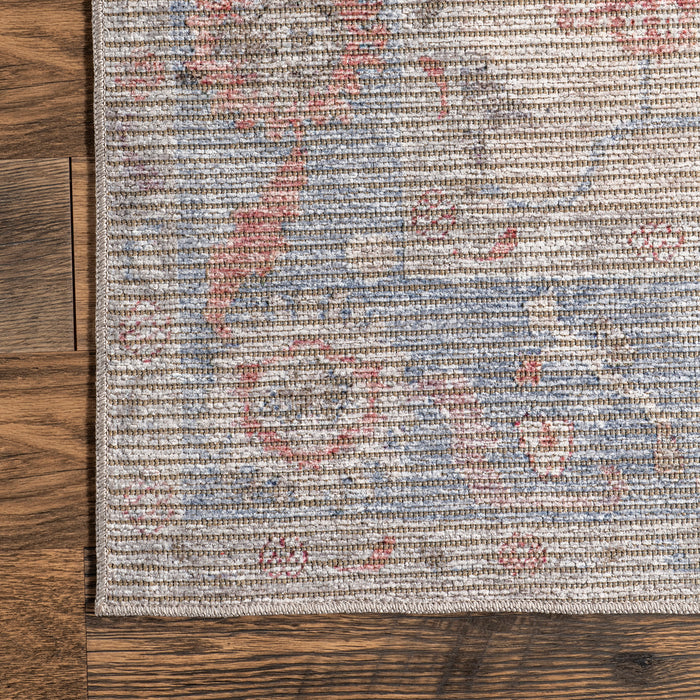 Washable Light Grey Vintage Rug 150x200 cm