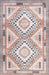 Washable Light Orange Medallion Area Rug 120x180 cm