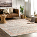 Washable Light Orange Rug for Busy Households