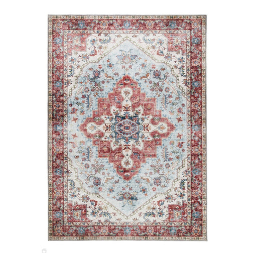 Washable Marrakesh Flatweave Multicolour/Red Rug