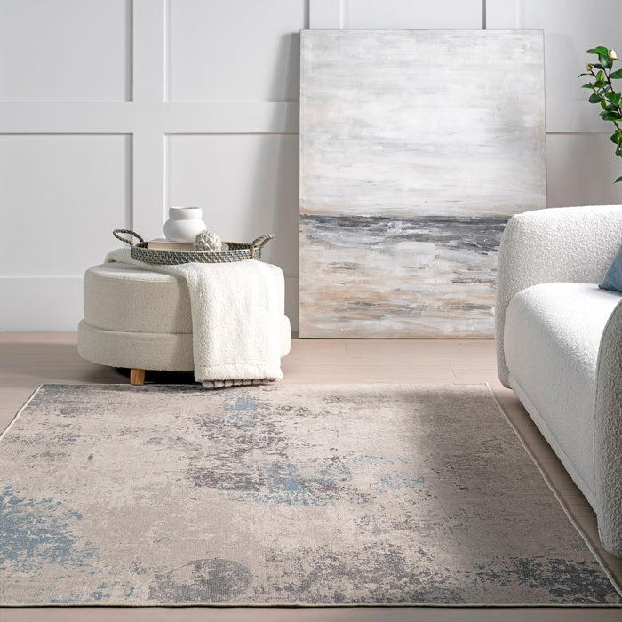 Washable Modern Abstract Grey Area Rug 160x230 cm