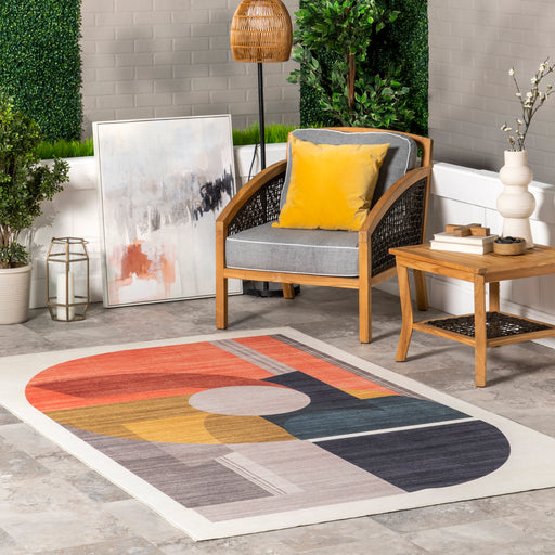 Washable Multicolor Indoor Outdoor Area Rug 120x180 cm