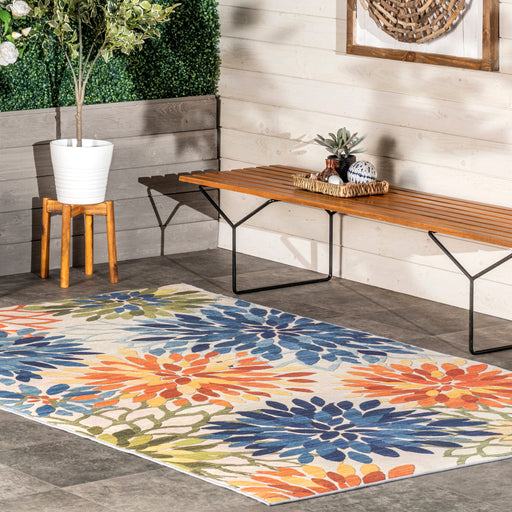 Washable Multicolor Indoor Outdoor Rug 120x180 cm